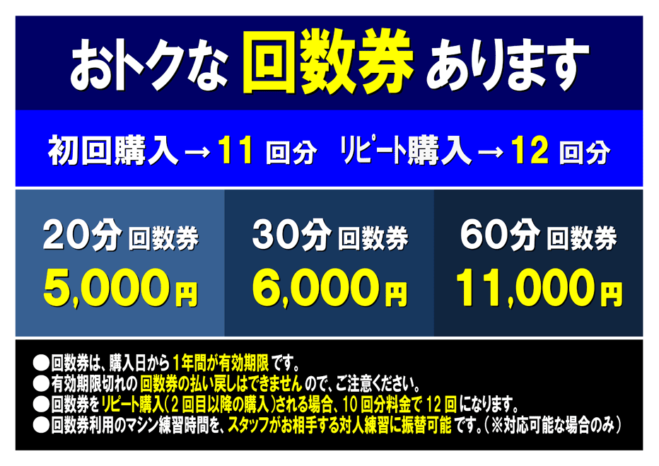 回数券のご案内